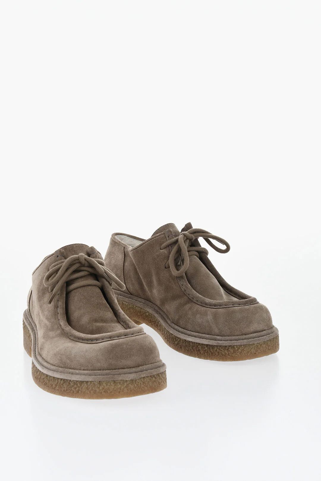 Bottega Veneta og1mm0426 Suede Lace-Up Ankle Boots in Beige Size US 12 / EU 45 - 3 Thumbnail