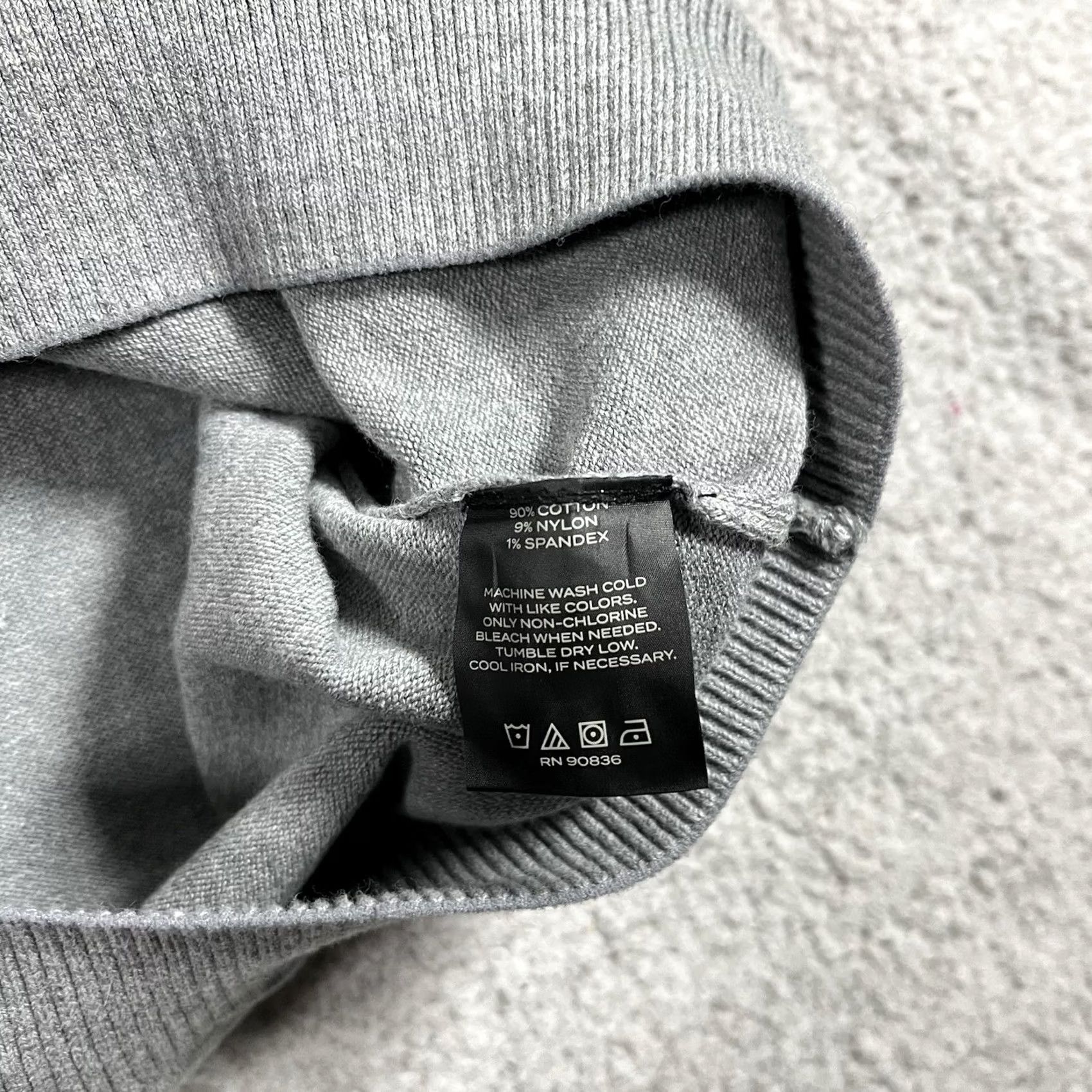 Vintage Mercer + Mettle 1/4 Zip Pullover Mens XL Gray Knit Cotton Nylon Spandex Casual Logo, All Seasons, Easy Care, Zipper, Golf, Walking Size US XL / EU 56 / 4 - 3 Thumbnail