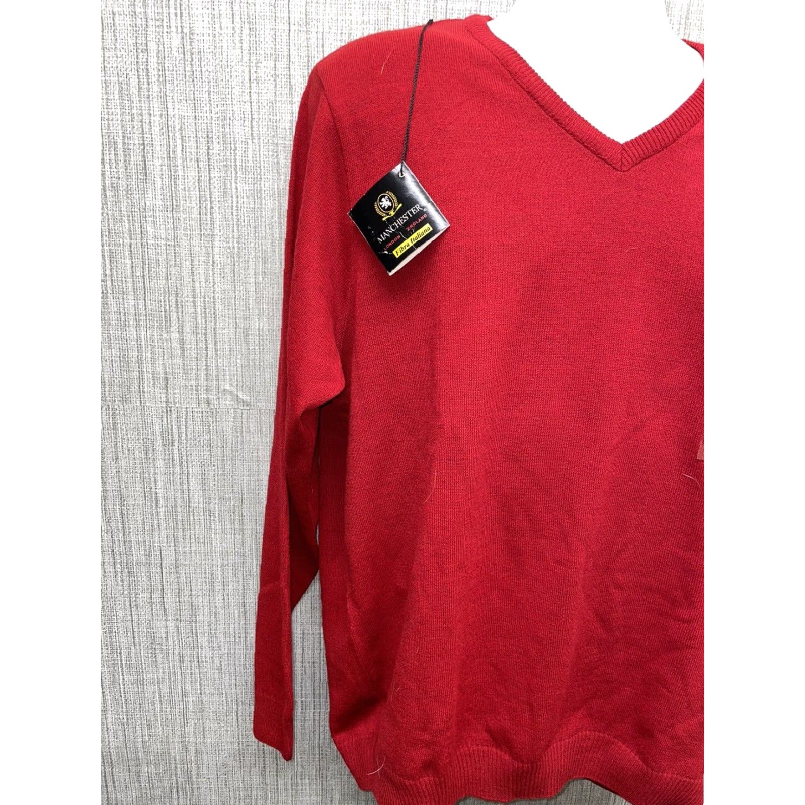 Vintage VINTAGE Manchester Wool Vest Men Red V-Neck London 90s Mens Large Size US L / EU 52-54 / 3 - 6 Thumbnail