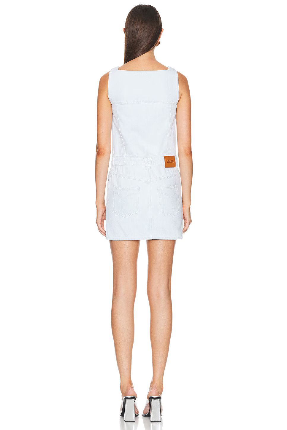 Versace o1s22i1n1024 Medusa Mini Denim Dress in Light Blue Size S / US 4 / IT 40 - 3 Thumbnail