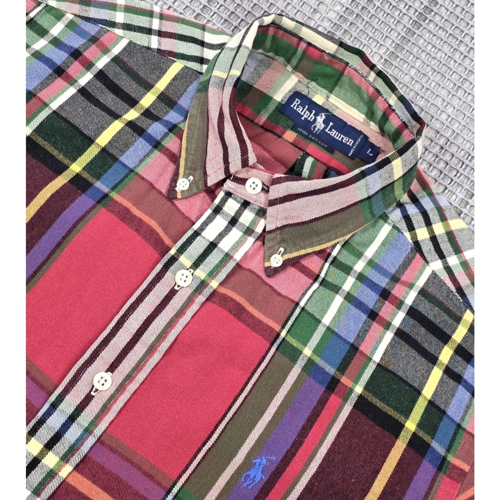 Polo Ralph Lauren VTG Polo Ralph Lauren Shirt Mens L Button-Up Red Multicolor Plaid Flannel 90s Polo Ralph Lauren Shirt Mens L Button-Up Red Multicolor Plaid Flannel Size US L / EU 52-54 / 3 - 5 Thumbnail