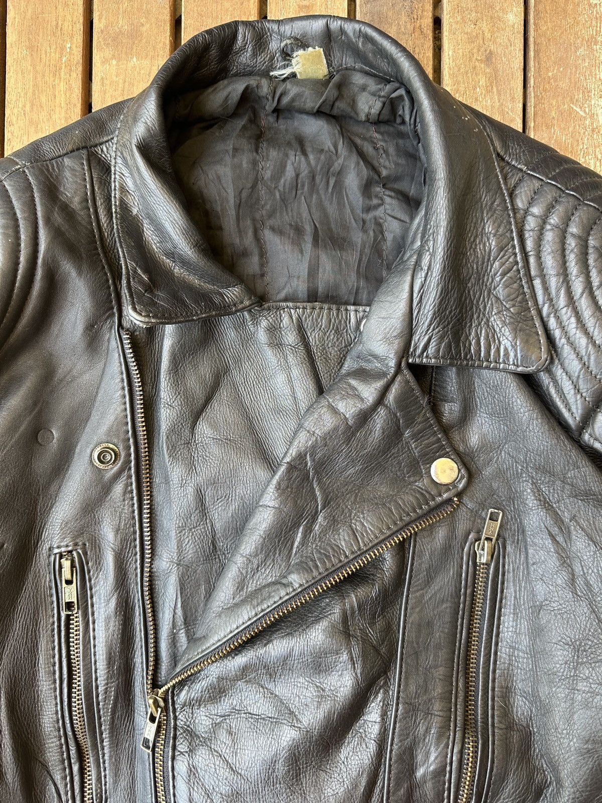 Vintage Vintage 1980s Leather Motorcycle Jacket Size US M / EU 48-50 / 2 - 5 Thumbnail