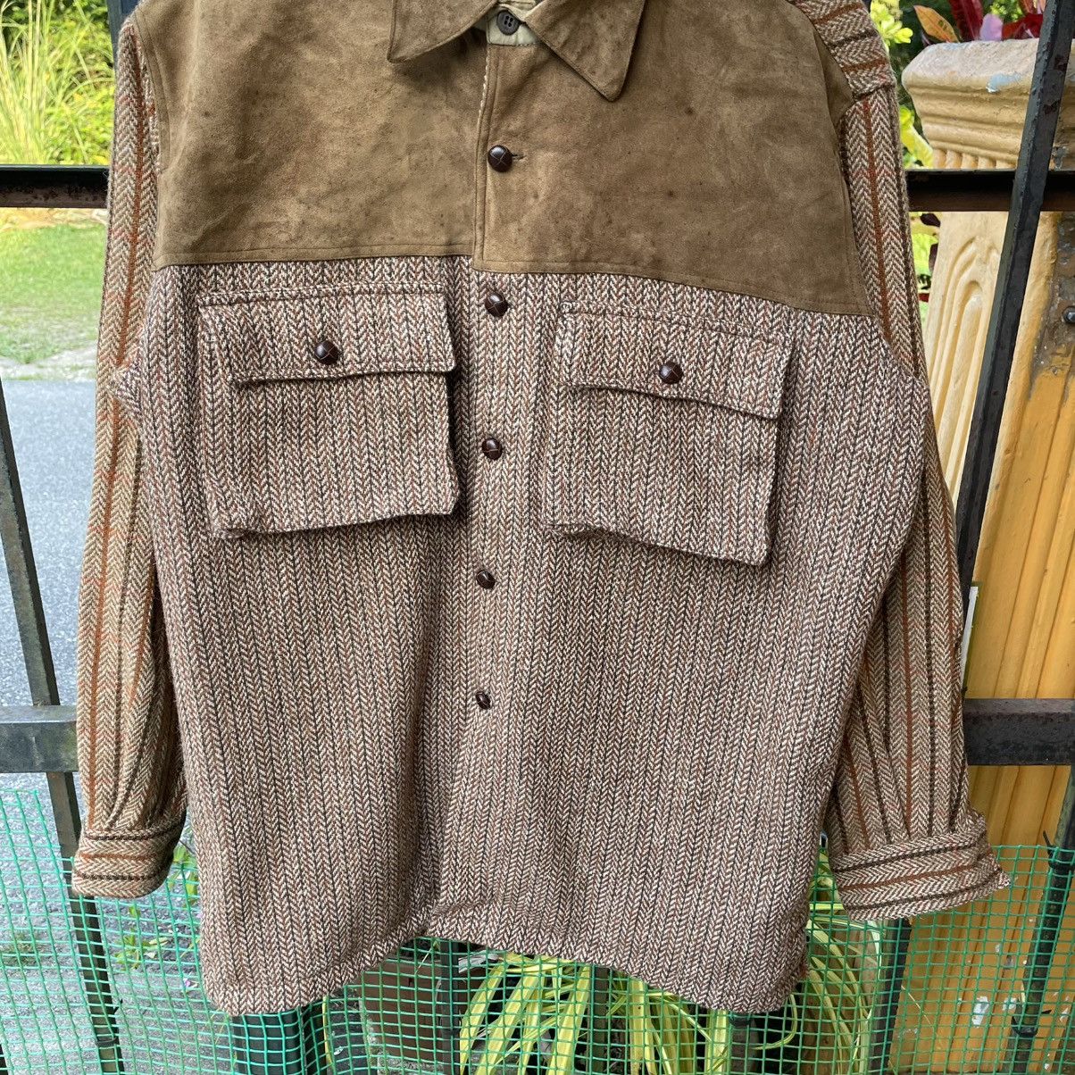 Union LA 🔥Vintage Mason’s Union Made Half Corduroi Wool Blend Jacket Size US L / EU 52-54 / 3 - 4 Thumbnail