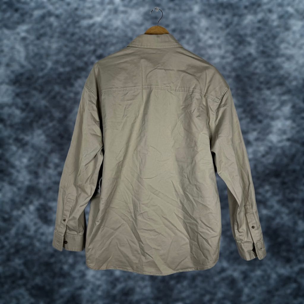 Vintage Mode of One Mens Relaxed Fit Twill Button-Down Shirt Dark Ecru Beige M Size US M / EU 48-50 / 2 - 1 Thumbnail