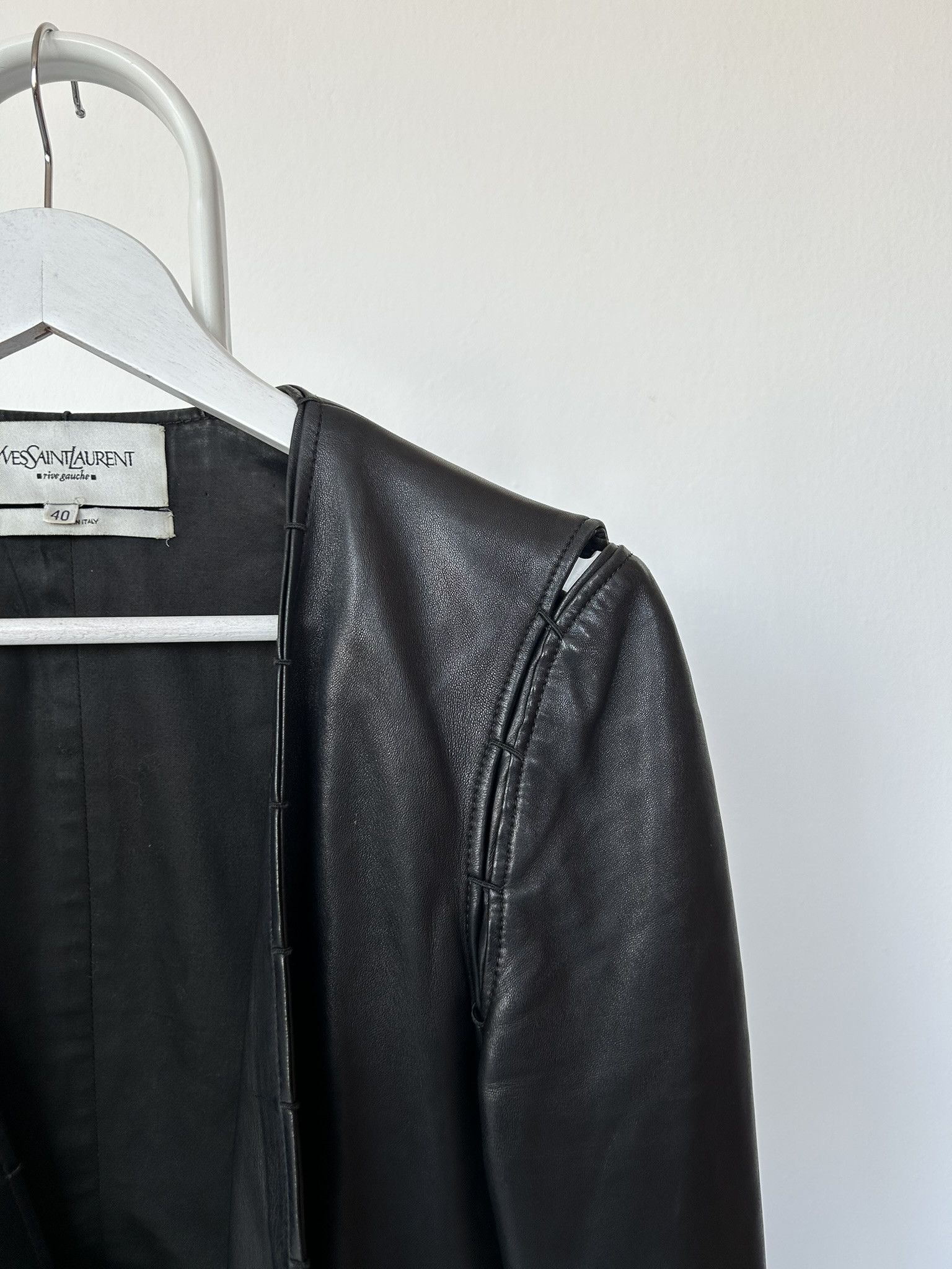 Yves Saint Laurent YSL Rive Gauche Tom Ford era leather jacket Size M / US 6-8 / IT 42-44 - 4 Thumbnail