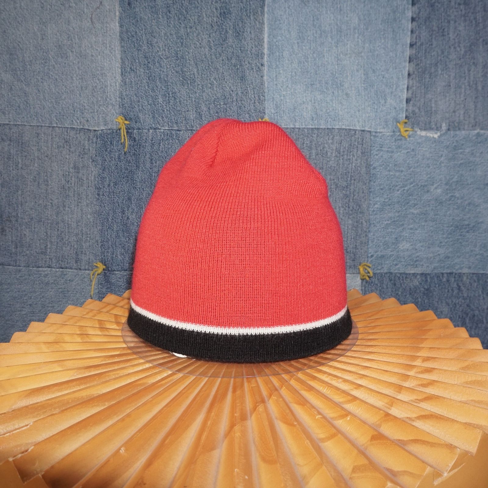 Vintage OSFA - Vintage / Y2K 00s skater style striped knitted beanie Size ONE SIZE - 2 Thumbnail
