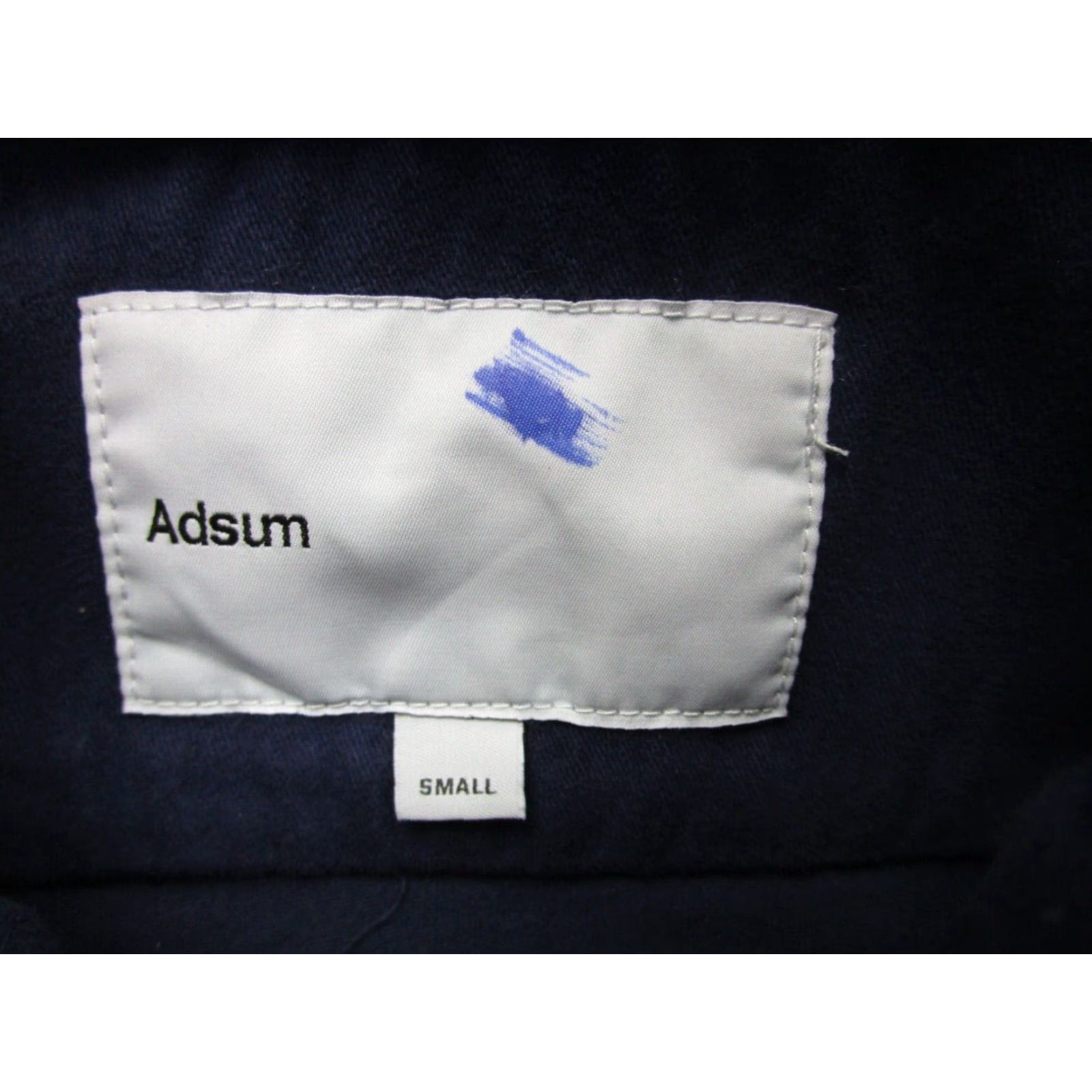 Adsum Adsum Mens Blue Heavy Flannel Shirt Small Long Sleeve Button Up Cotton Twill Size US S / EU 44-46 / 1 - 4 Thumbnail