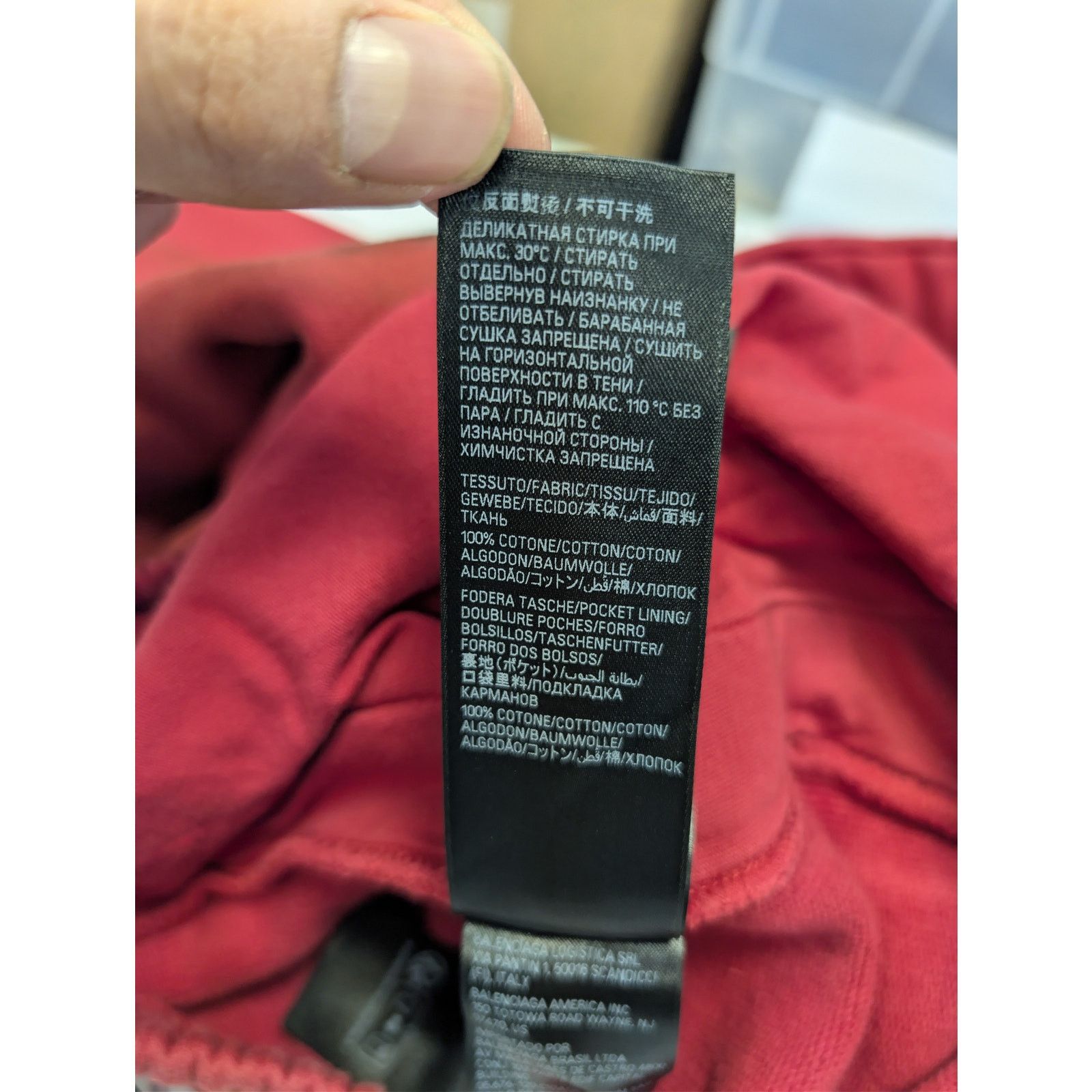 Balenciaga o1rshd1 Baggy Sweatpants & Joggers in Red/Black Size US 32 / EU 48 - 20 Thumbnail