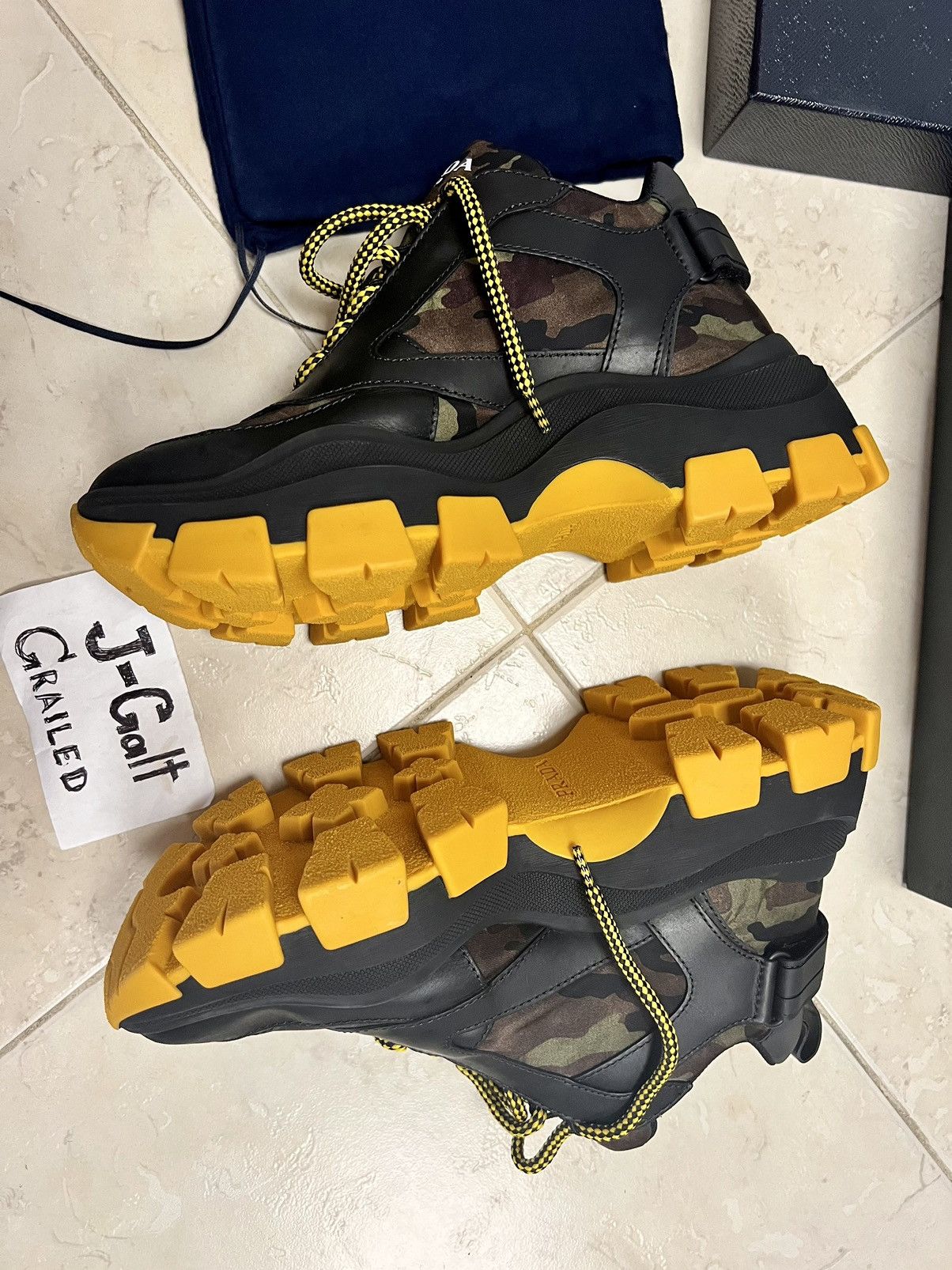 Prada PRADA PEGASUS SNEAKERS CAMO BLACK Size US 8 / EU 41 - 13 Thumbnail