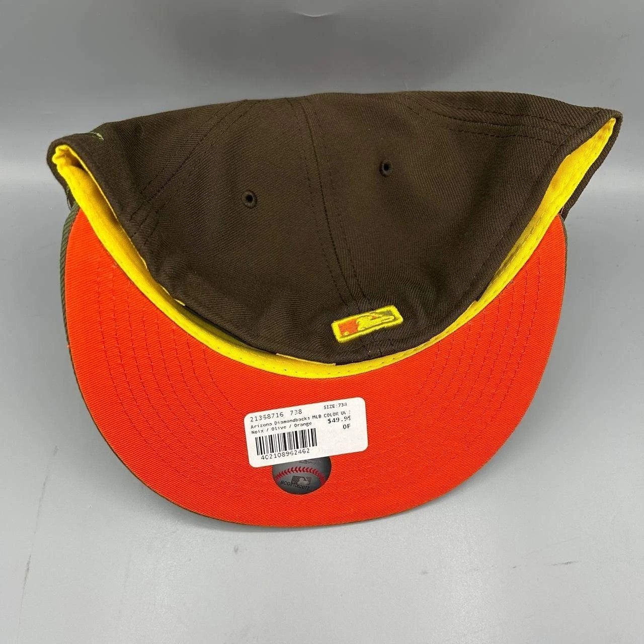 New Era Arizona Diamondbacks Hat Men 7 3/8 Brown MLB Fitted Cap New Size ONE SIZE - 5 Thumbnail