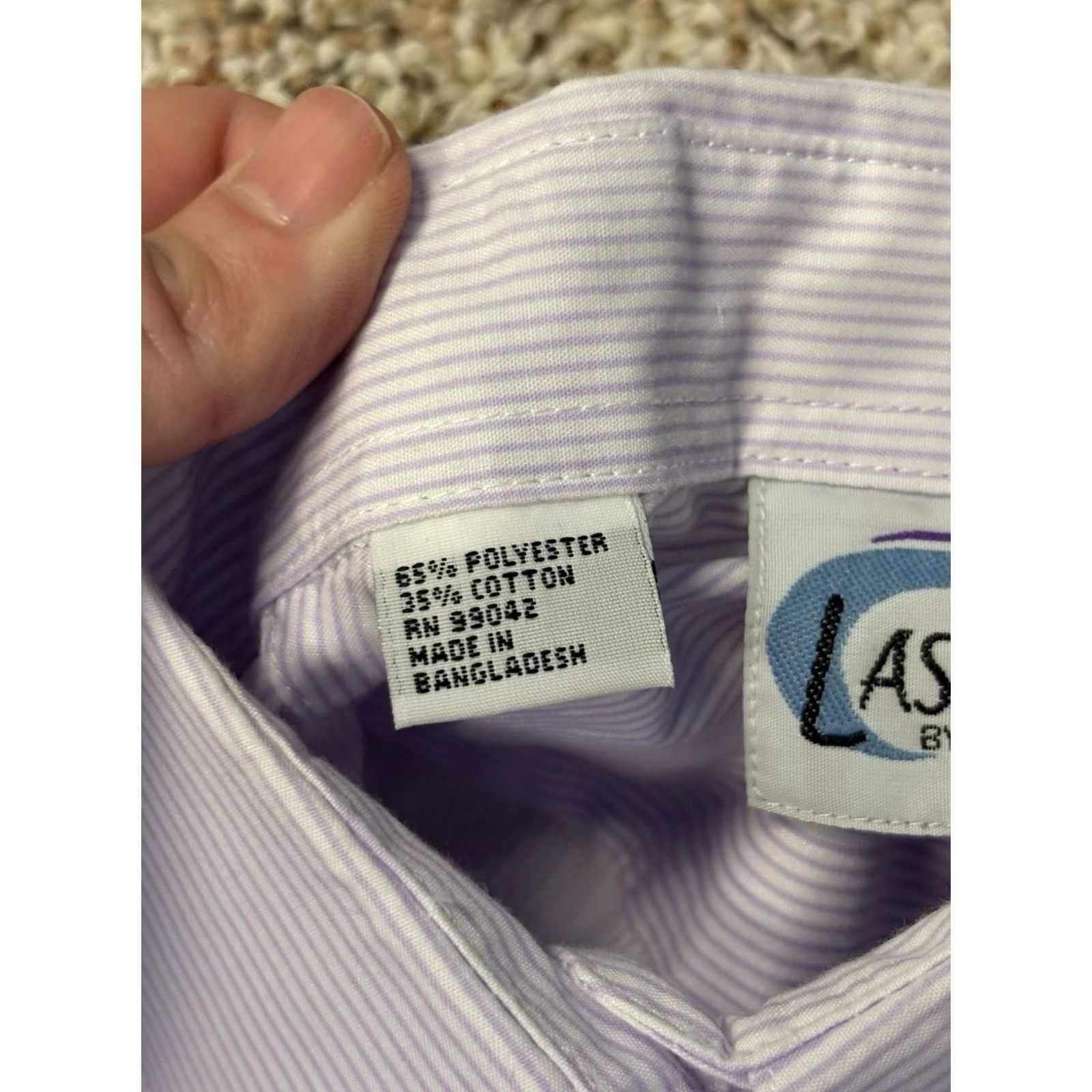 Vintage VINTAGE Las Olas Women's Button-Down Embroidered Long Sleeve Shirt M Blue/Purple Size M / US 6-8 / IT 42-44 - 6 Thumbnail
