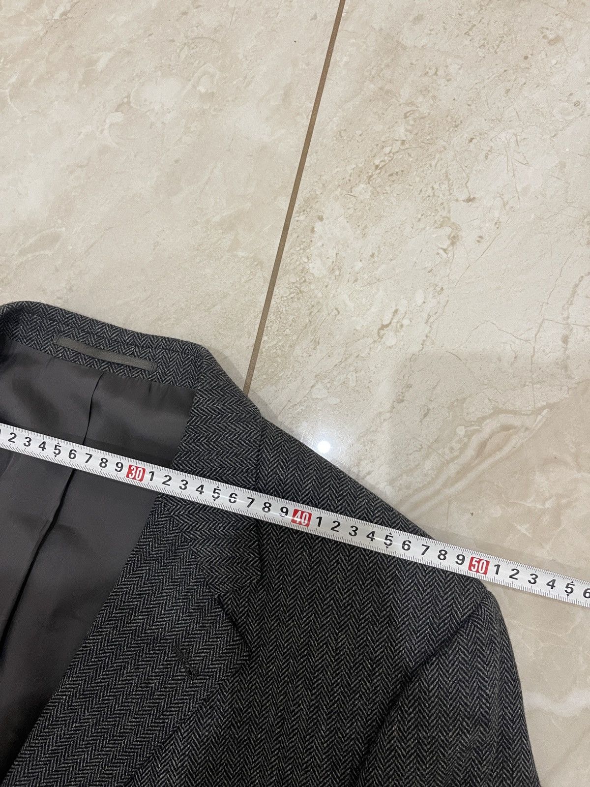 Baumler Baumler vintage blazer wool herringbone jacket sport coat Size 48R - 6 Thumbnail