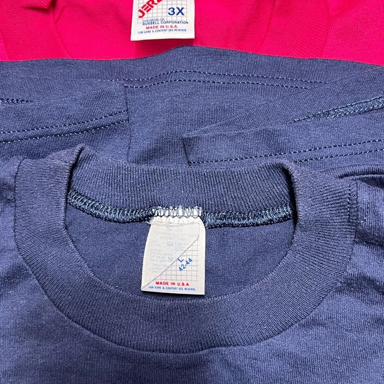 Jerzees Lot of 4 Vtg Vintage 90’s Blank Jerzees 50/50 3XL + 1 LRG Size US XXL / EU 58 / 5 - 2 Thumbnail