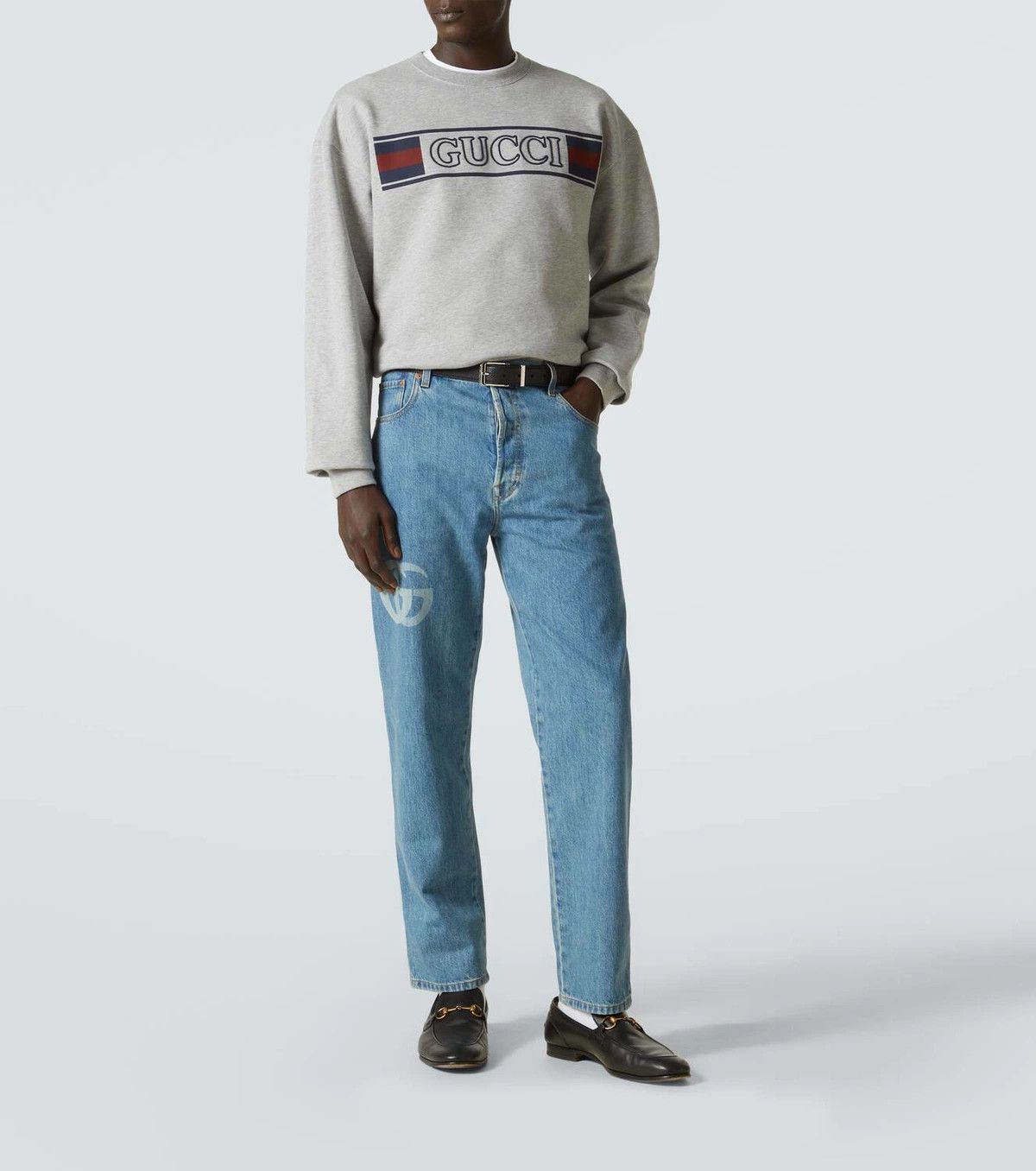 Gucci oc11z0226 Cotton Jersey Sweatshirt With Embroidery Gray Size US XXL / EU 58 / 5 - 4 Thumbnail