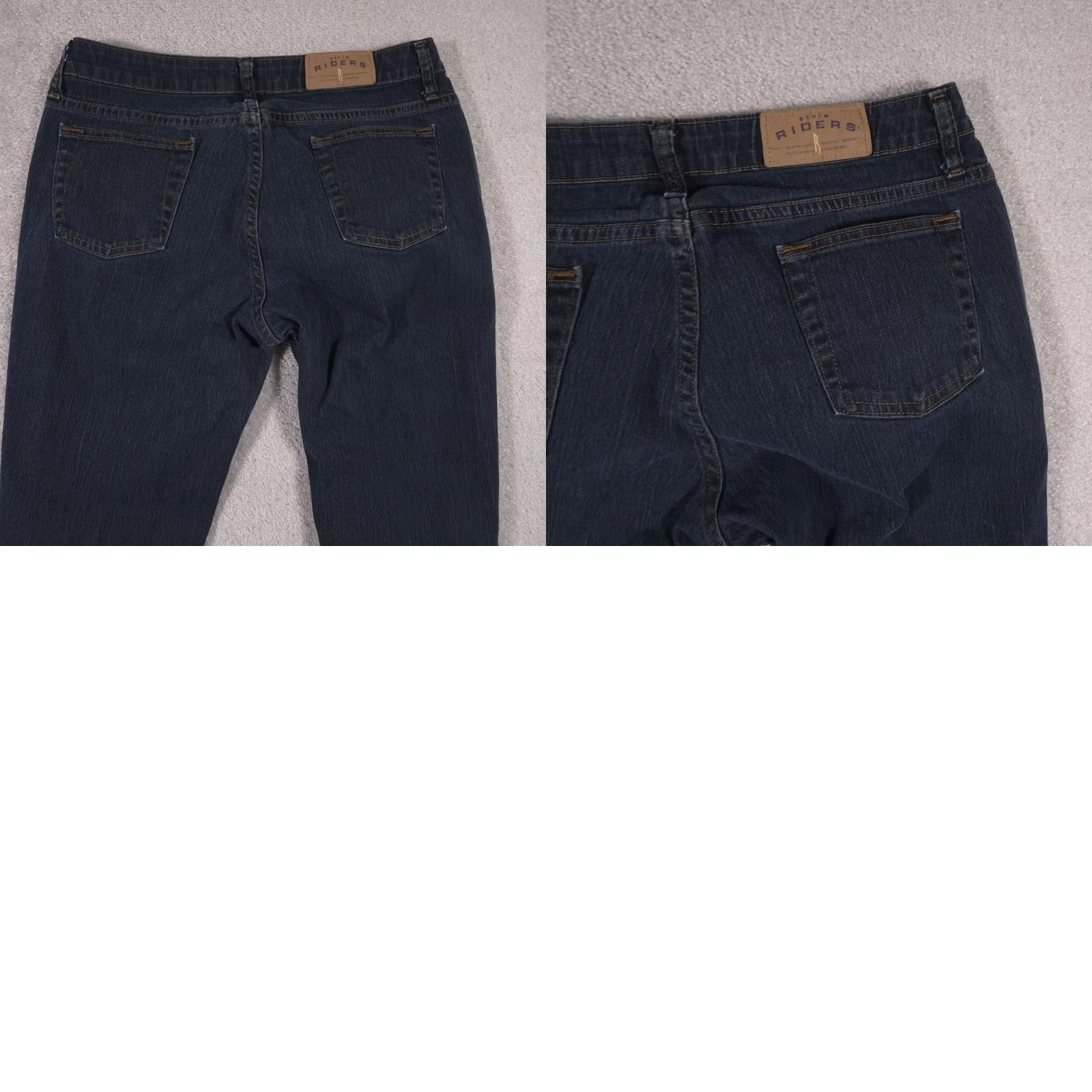 Vintage Riders Jeans Womens 10 Blue Dark Wash Bootcut Stretch Denim 5 Pocket Zip Fly Ladies Jeans Size 32" / US 10 / IT 46 - 9 Thumbnail