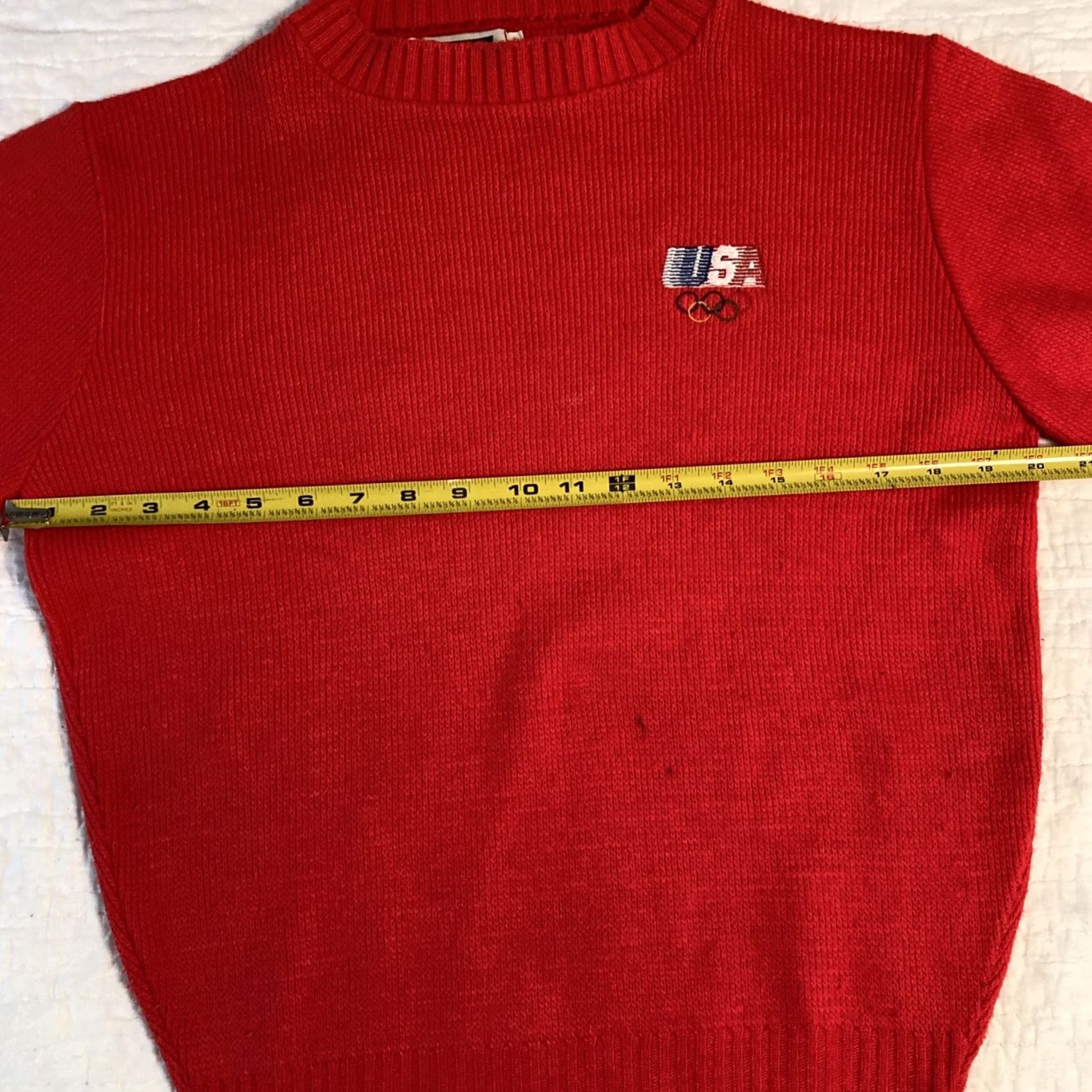 Vintage VINTAGE Levi’s Sweater Red USA Olympics Women’s Large Red Mock Neck Long Sleeve Pullover Acrylic L Size L / US 10 / IT 46 - 5 Thumbnail