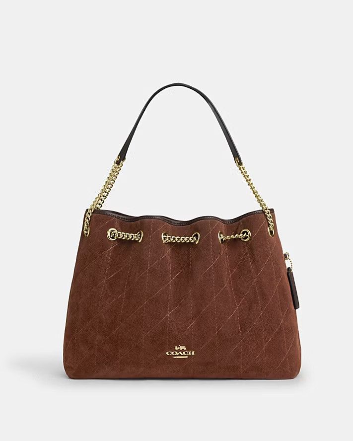 Coach NWT Coach Evelyn Shoulder Bag With Quilting Suede Size ONE SIZE - 1 Thumbnail