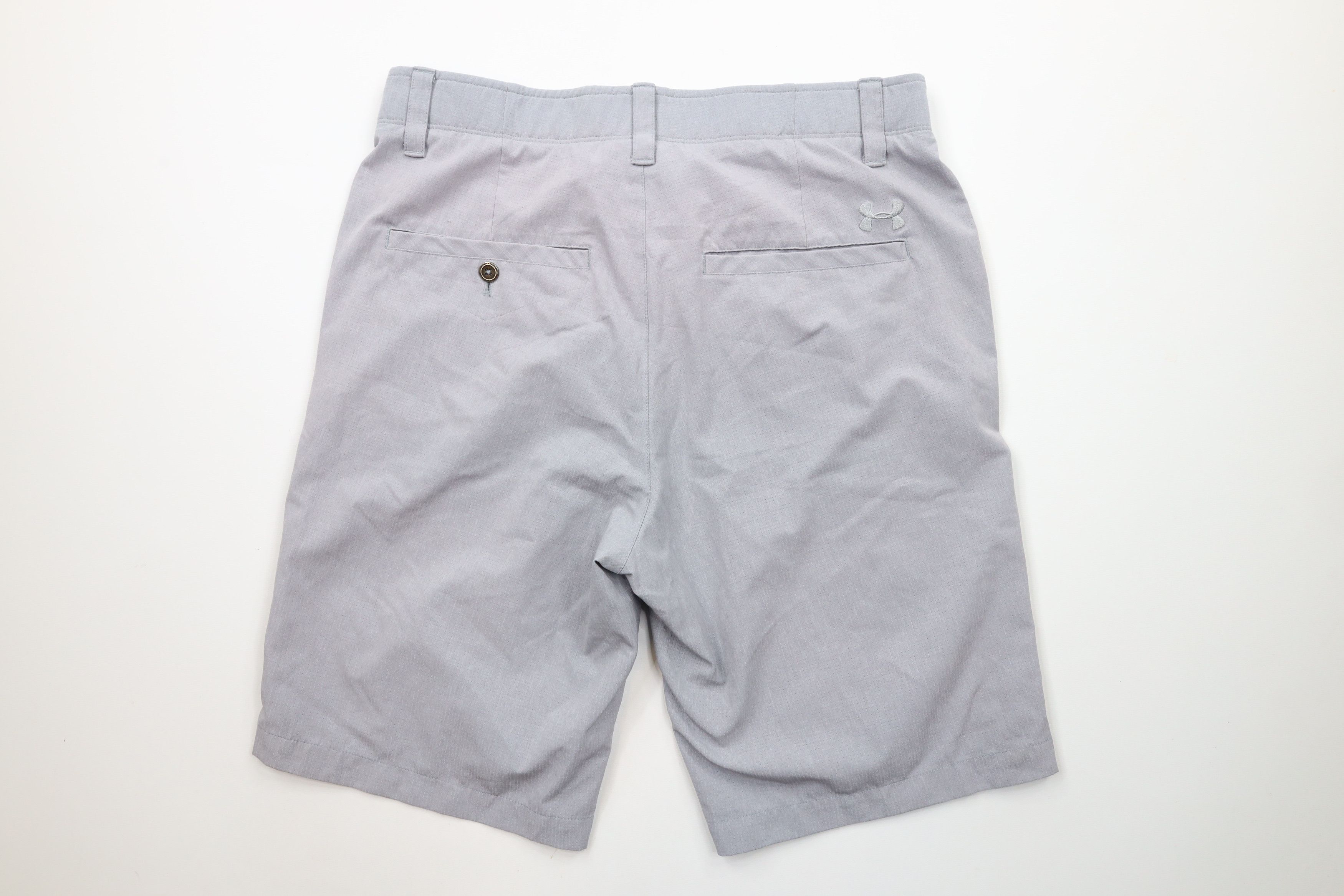 Under Armour × Vintage Under Armour Flat Front Golfing Golf Chino Shorts Gray Size US 30 / EU 46 - 10 Thumbnail