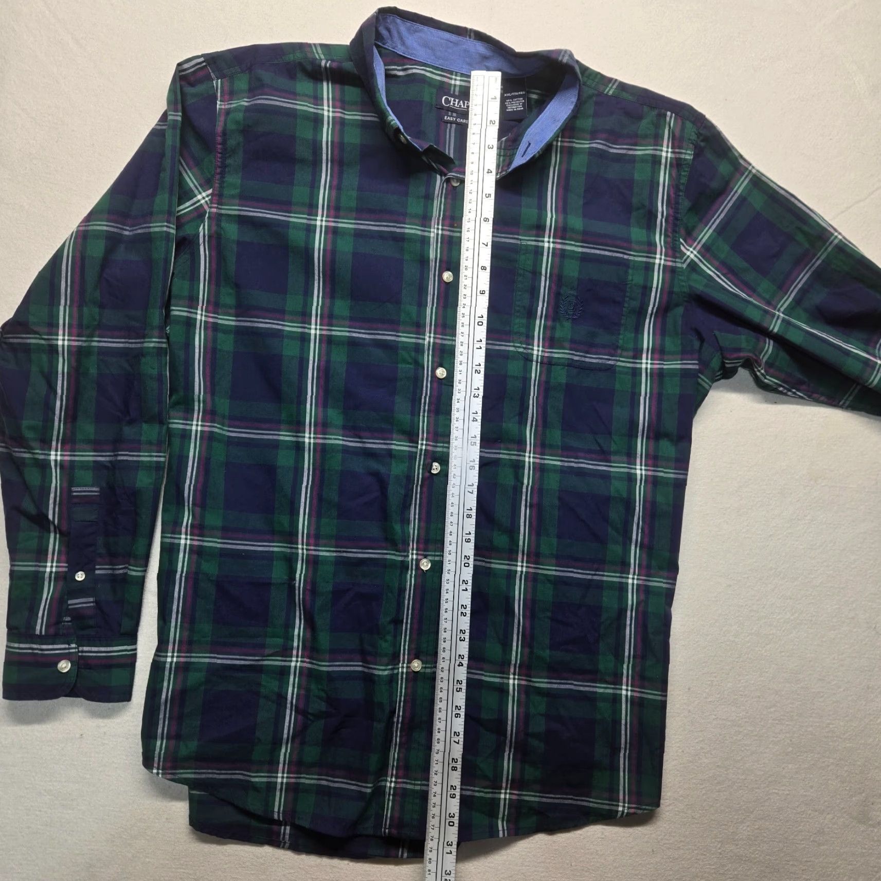 Chaps Chaps Shirt Adult 2XL Multicolor Plaid Button-Up Long Sleeve Mens Size US XXL / EU 58 / 5 - 6 Thumbnail