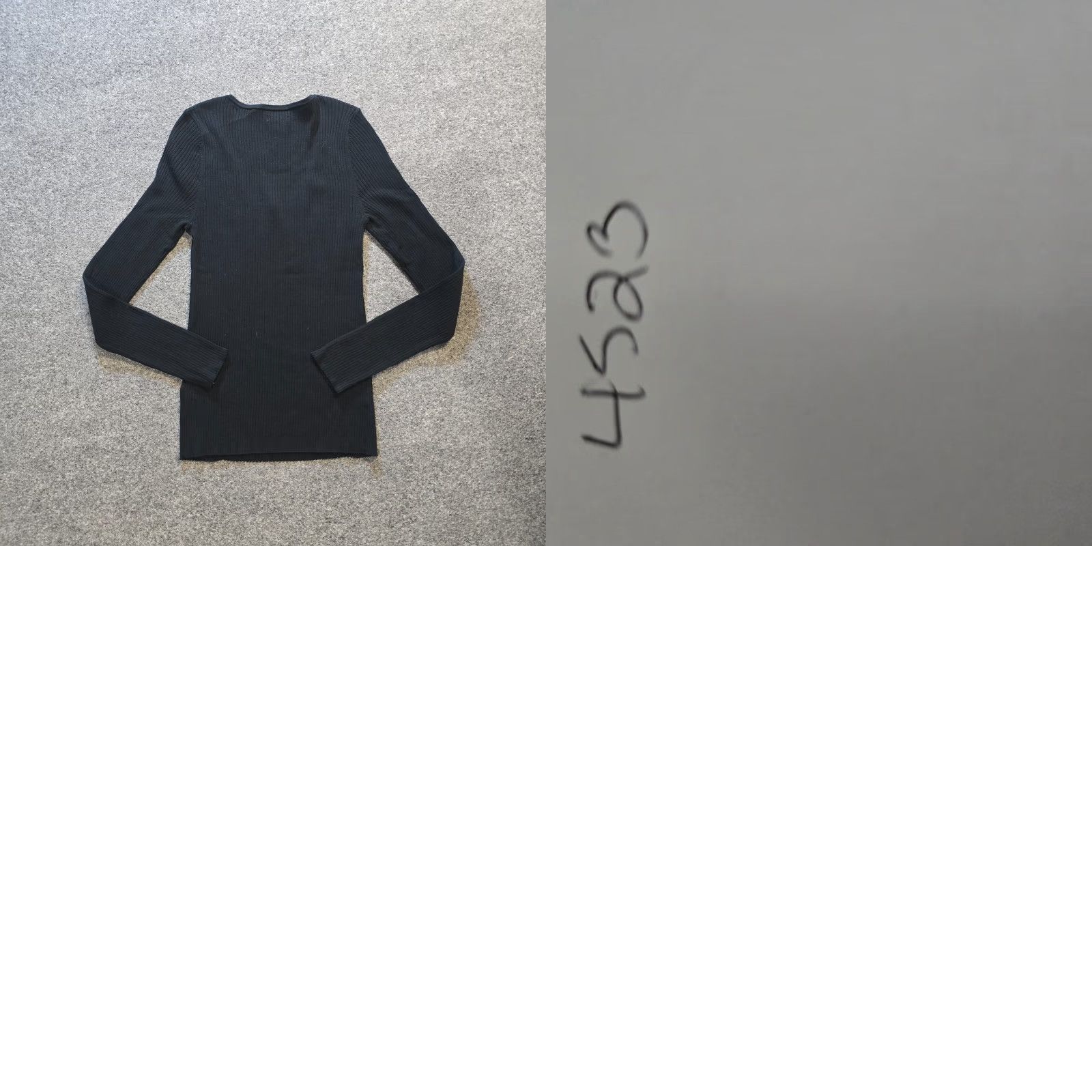 Vintage Daily Ritual Sweater Women Medium Black Ribbed Lightweight Knit Crew Neck Casual Shirt? Size M / US 6-8 / IT 42-44 - 8 Thumbnail