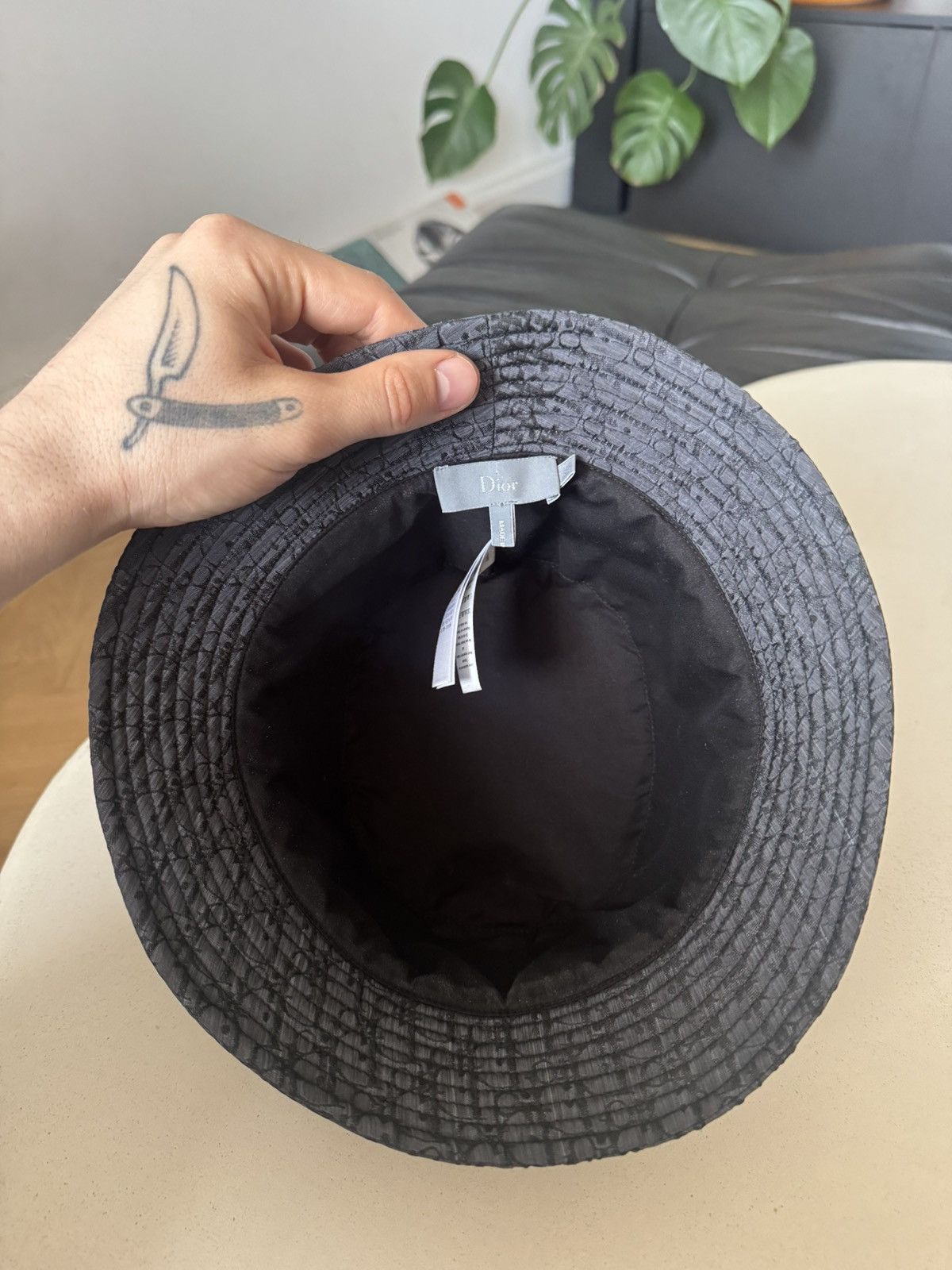 Dior Dior Designer Luxury Monogram Black Bucket Hat High End Rare Size ONE SIZE - 4 Thumbnail