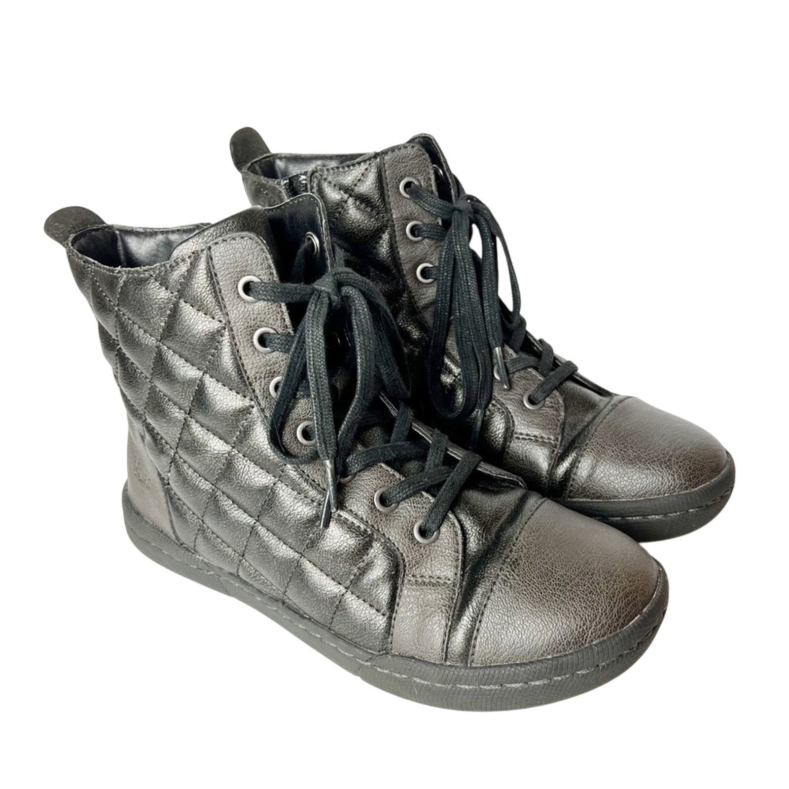 Boc Boc Leather Grey Leather Quilted Side Zip Booties Women 6M Size US 6 / IT 36 - 1 Thumbnail