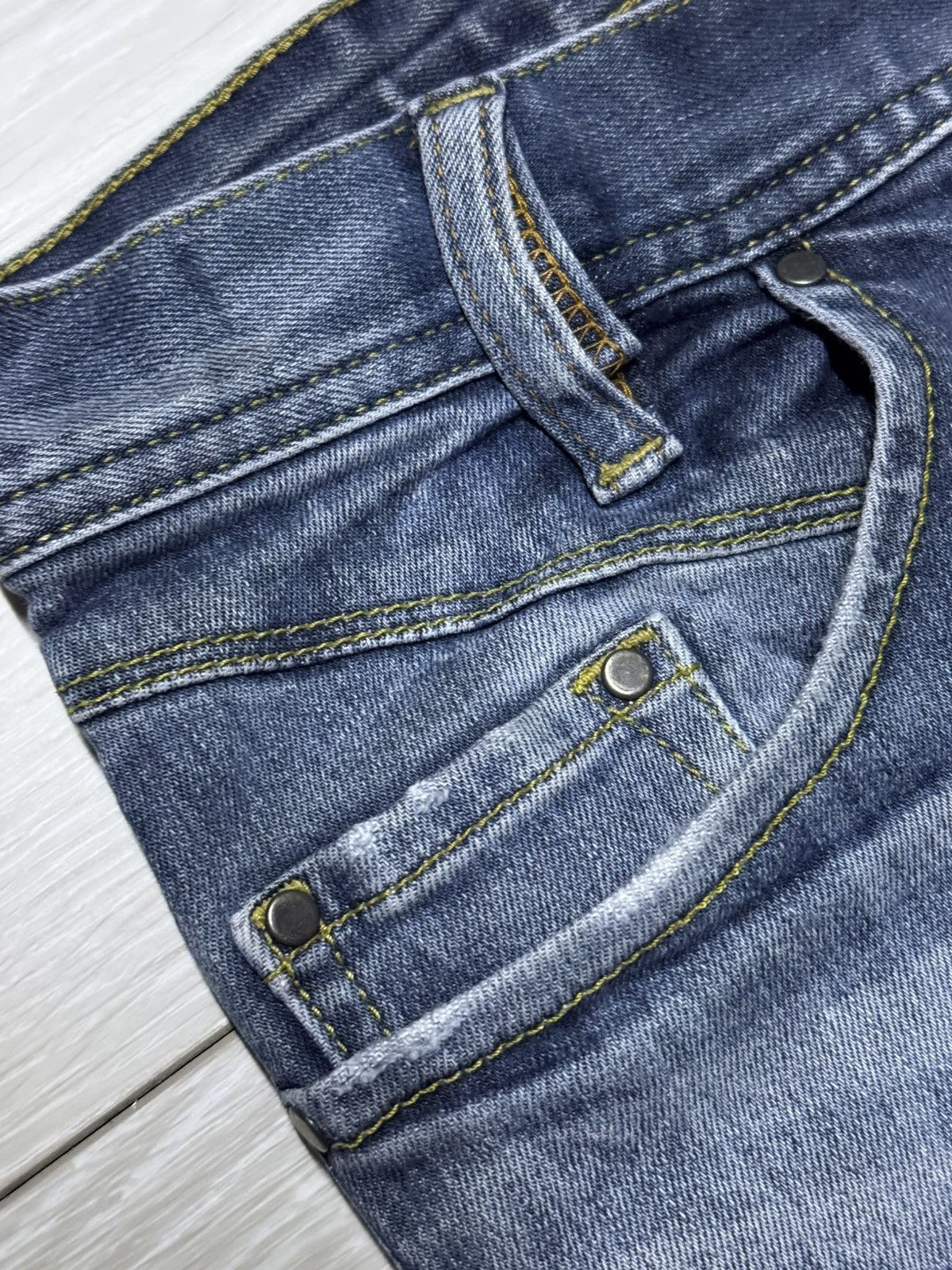 Japanese Brand Vintage Back Number Talon Zip Slim Fit Skinny Jeans Size US 28 / EU 44 - 9 Thumbnail