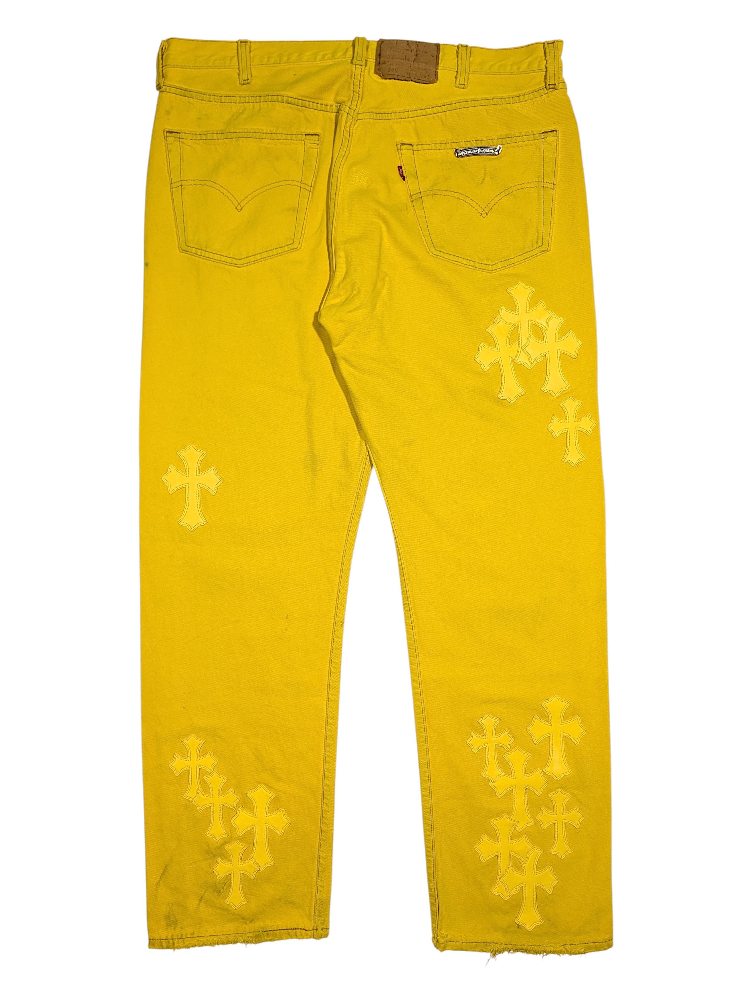 Chrome Hearts Chrome Hearts 2025 Yellow Vegas Cross Patch Levis Jeans Size US 38 / EU 54 - 3 Thumbnail