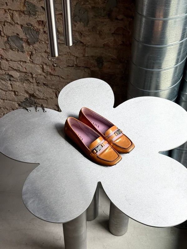 Prada Vintage Prada Vernis Flat Loafers Orange - EU 36.5 Size US 5.5 / IT 35.5 - 3 Thumbnail