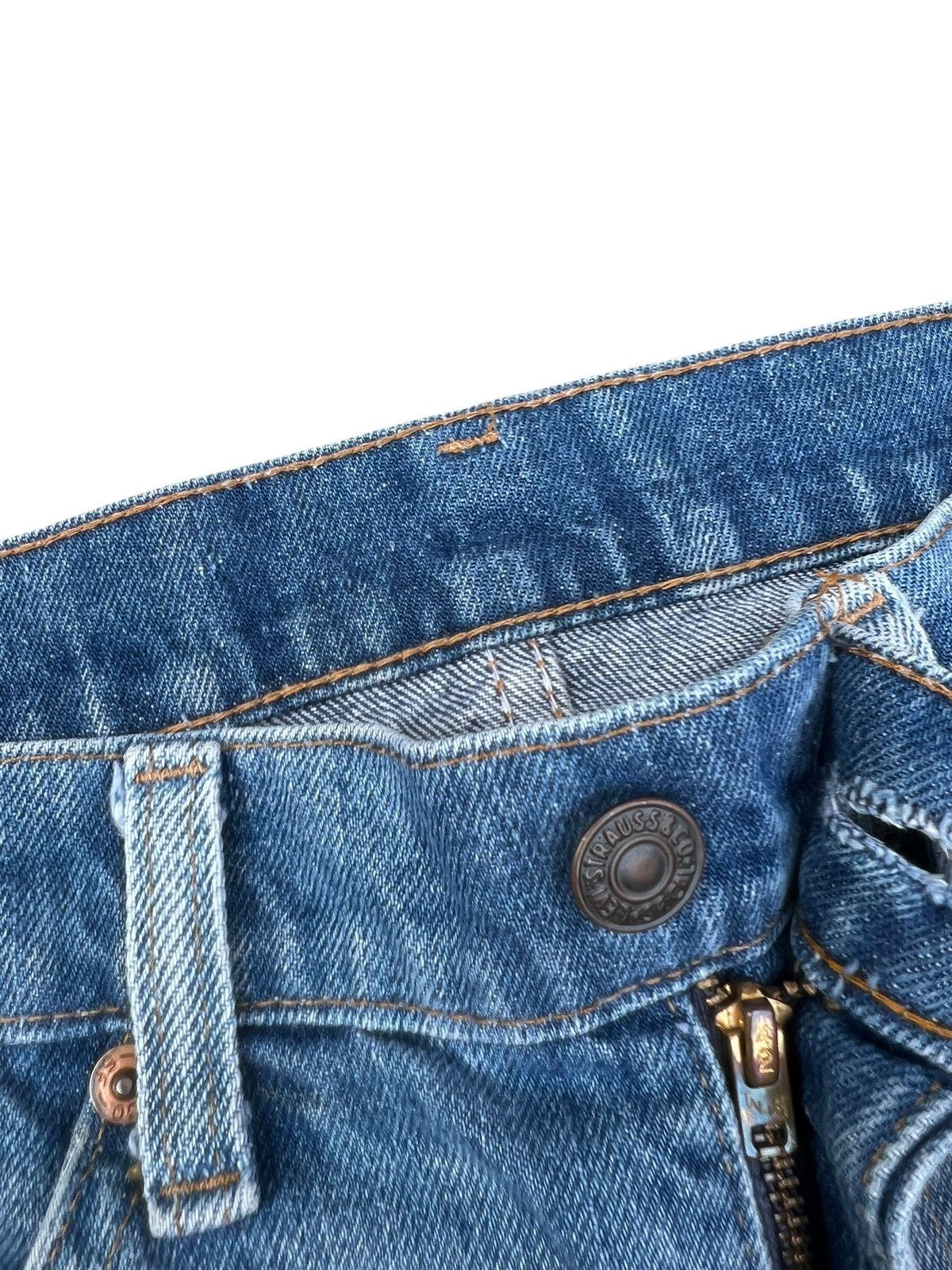Levi's Vintage 70s Levi’s 505 Orange Tab Fade Denim Jeans Talon 42 Size US 30 / EU 46 - 7 Thumbnail