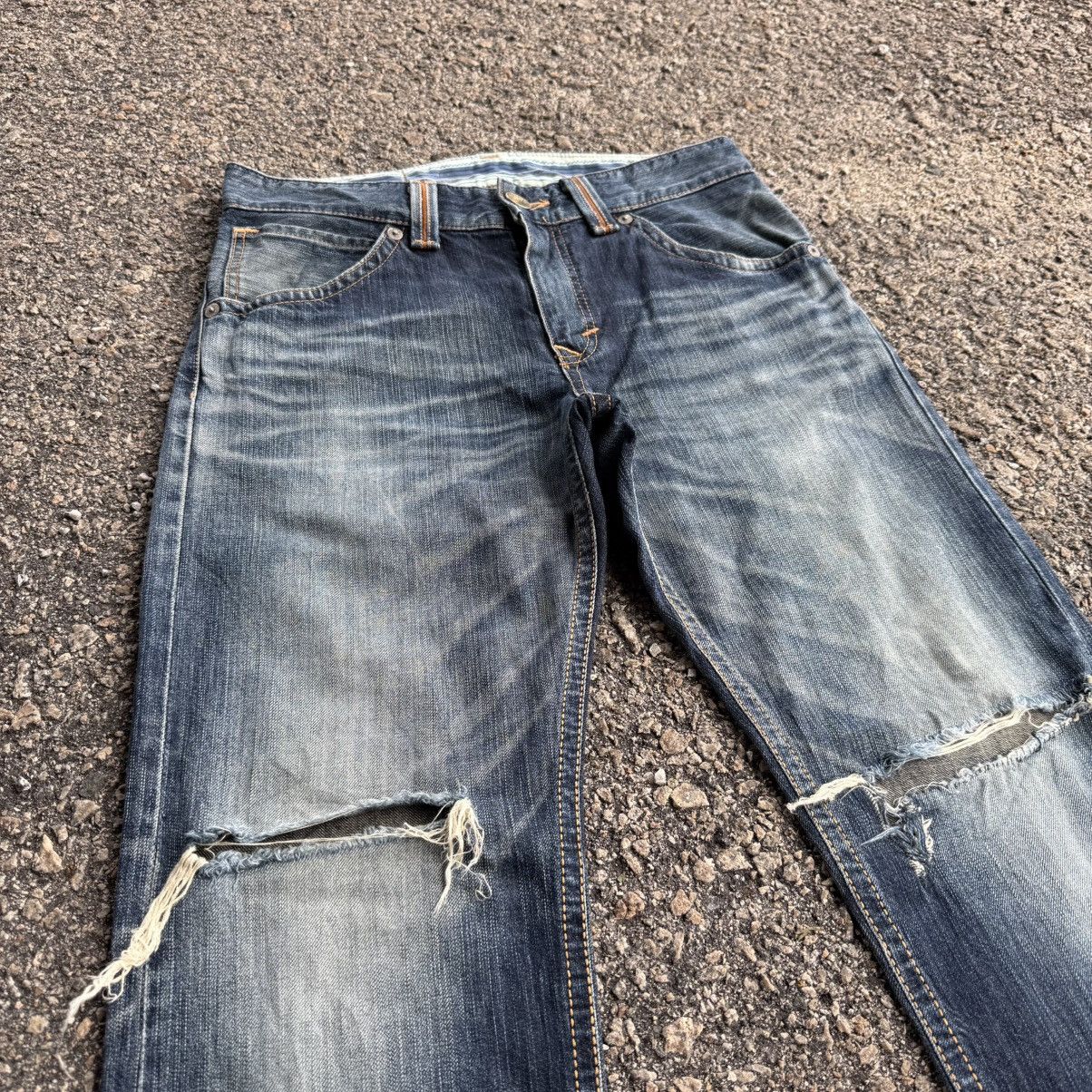Edwin VINTAGE EDWIN RIPPEP KNEE FADED JEAN DENIM PANTS Size US 32 / EU 48 - 5 Thumbnail