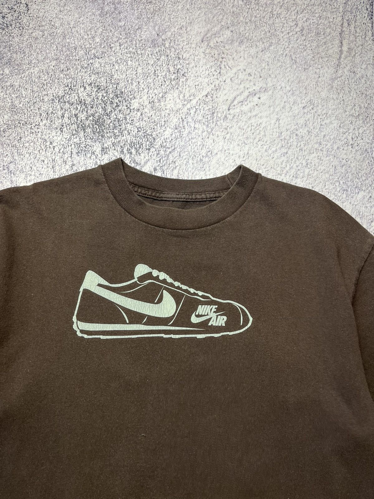 Nike Vintage Nike Brown T Shirt Cortez Big Logo Y2K Streetwear Size US M / EU 48-50 / 2 - 5 Thumbnail