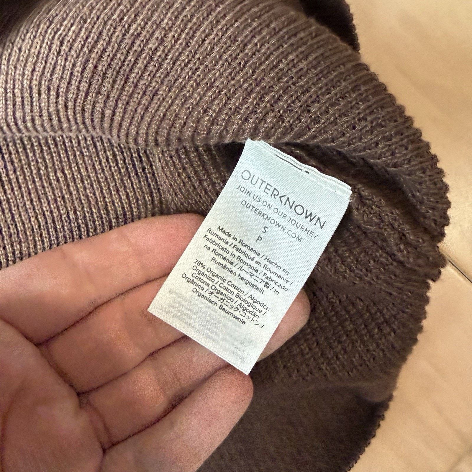 Outerknown Outerknown Nostalgic Sweater Small Brown Cotton Pullover Size US S / EU 44-46 / 1 - 6 Thumbnail