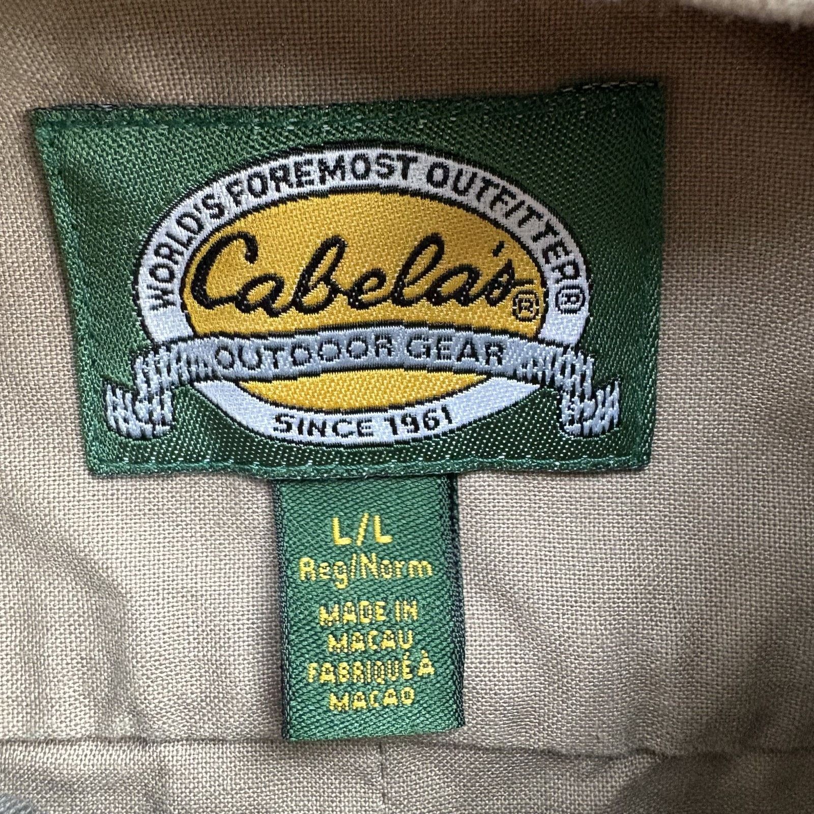Cabelas Cabelas Mens Shooting Shirt L Khaki Green Long Sleeve Butto Size US L / EU 52-54 / 3 - 2 Thumbnail