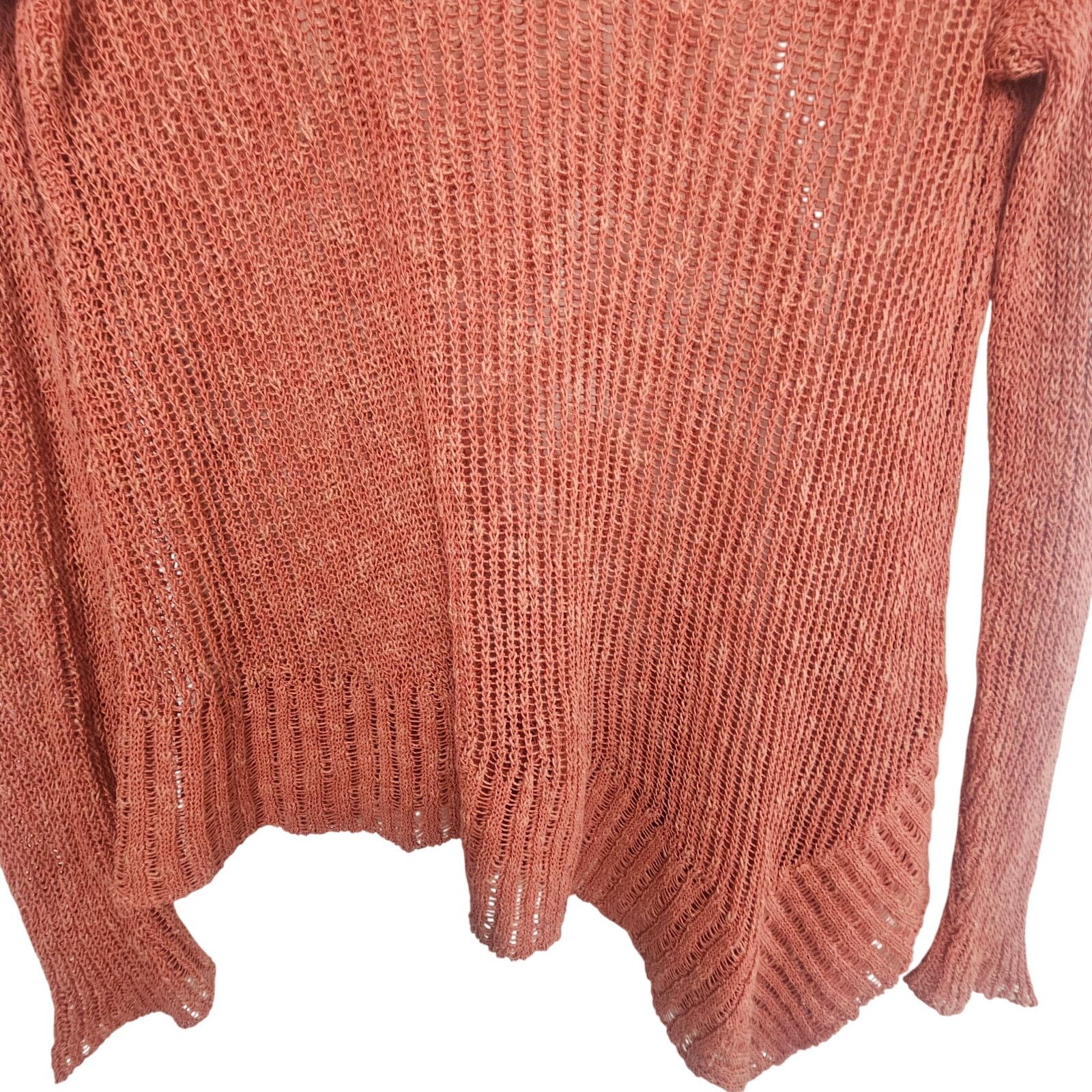 Eileen Fisher Eileen Fisher Open Knit Linen Cotton Sweater S Euro Summer Size S / US 4 / IT 40 - 3 Thumbnail