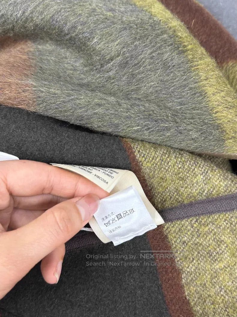 Hermes Hermes Patchwork cashmere and mohair coat Size XXS / US 00 / IT 34 - 8 Thumbnail