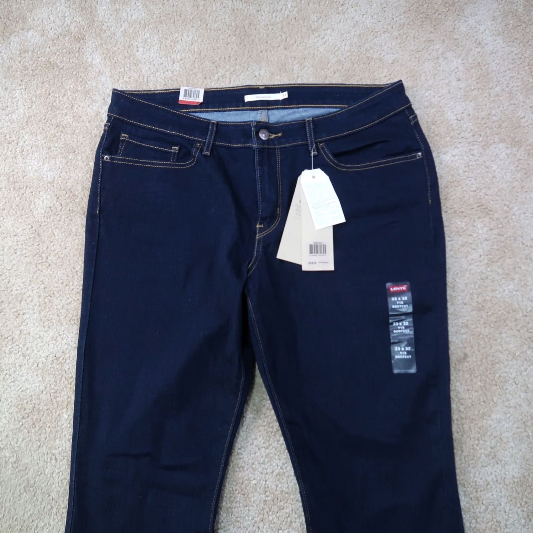 Levi's Levi's 715 Boot Cut Stretch Jeans Women's 33x32 Blue Denim Size 24" / US 00 / IT 34 - 2 Thumbnail