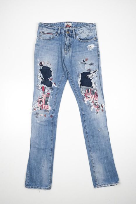 Tommy hilfiger ripped jeans hotsell