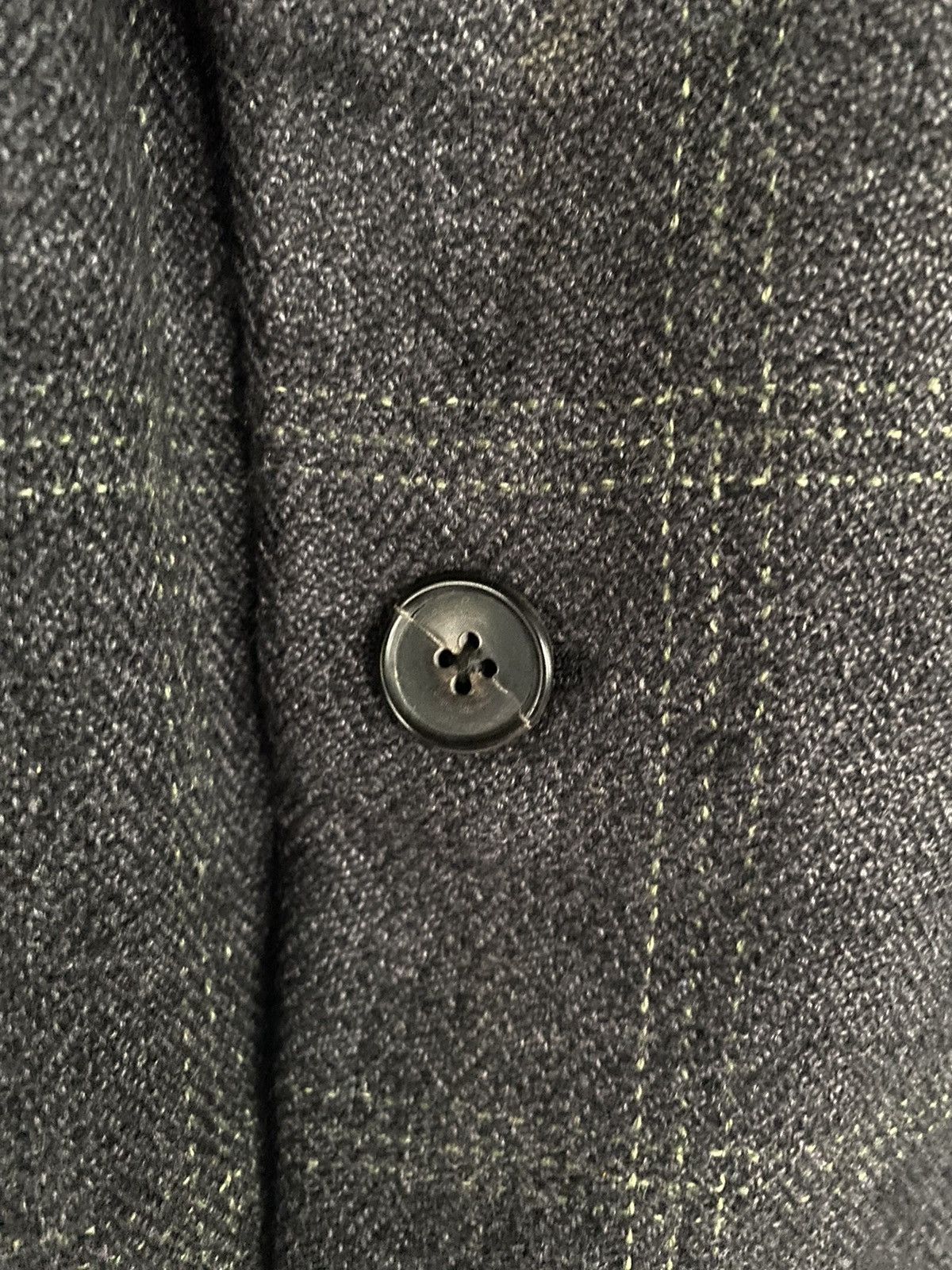 Designer HERMES Paris Wool Plaid Coat Jacket Blazer Navy RARE ITALY Size US L / EU 52-54 / 3 - 12 Thumbnail