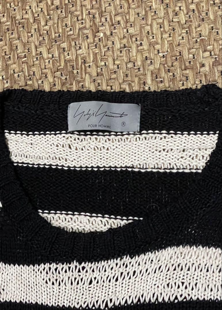 Yohji Yamamoto POUR HOMME 23ss 5G1P DEFORMED BORDER ROUND NECK LONG SLEEVE Size US L / EU 52-54 / 3 - 3 Thumbnail