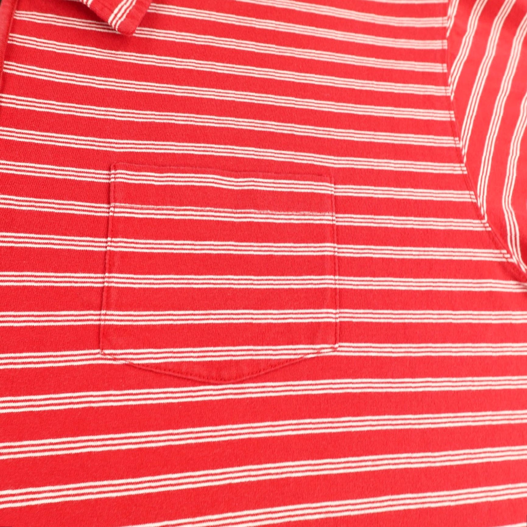 Ralph Lauren VINTAGE Ralph Lauren Polo Shirt Mens Large Red White Stripes 1/4 Zip Activewear Y2K Size US L / EU 52-54 / 3 - 7 Thumbnail