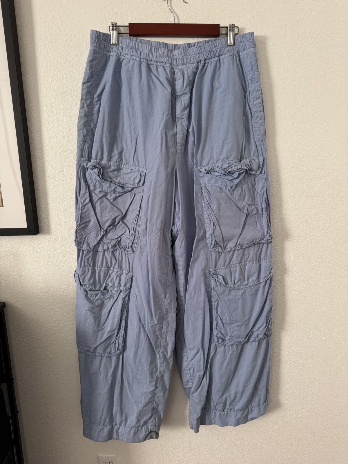 Dries Van Noten BLUE LOOSE FIT CARGO PANTS Size US 36 / EU 52 - 4 Thumbnail
