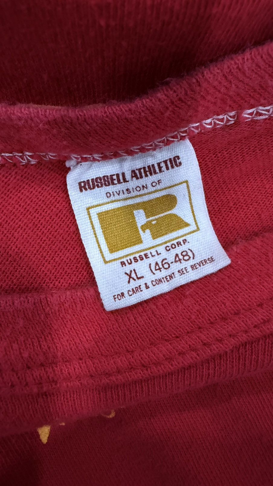 Vintage GOLDEN R SINGLE STICH RUSSEL ROSKIE RUN SHIRT Size US XL / EU 56 / 4 - 9 Thumbnail