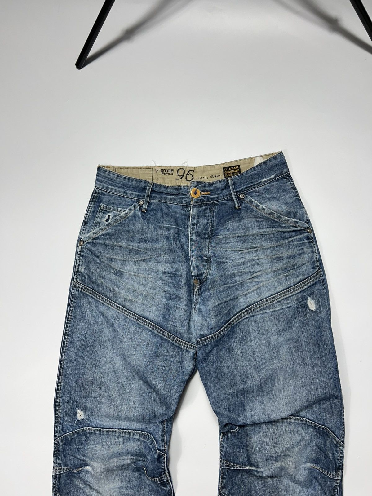 Vintage G-star Raw Distresses Baggy Double Knee Pants Jeans