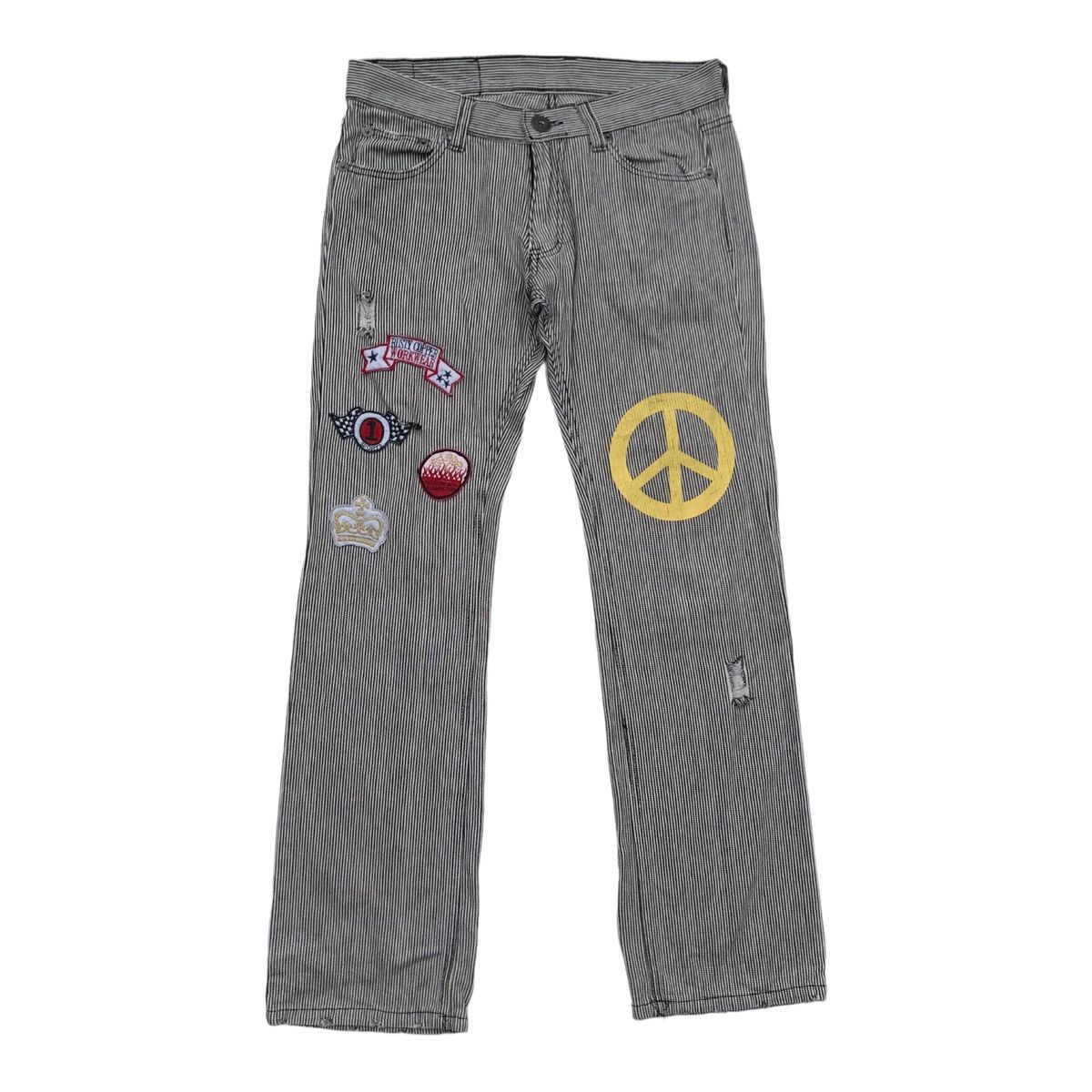 Other Peace Distressed Hickory Patches Pants Size US 32 / EU 48 - 2 Thumbnail