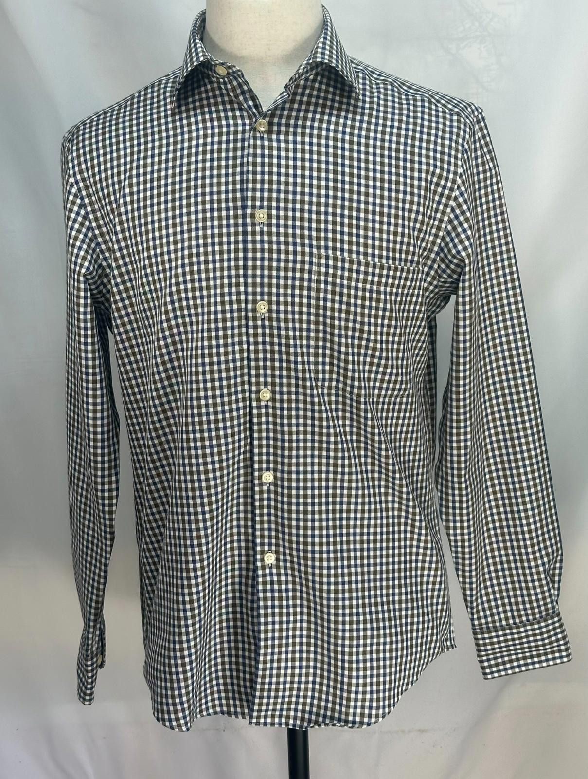 Joseph Abboud Joseph Abboud Cotton Plaid Green/Blue Non-Iron Button Down M Size US M / EU 48-50 / 2 - 1 Thumbnail