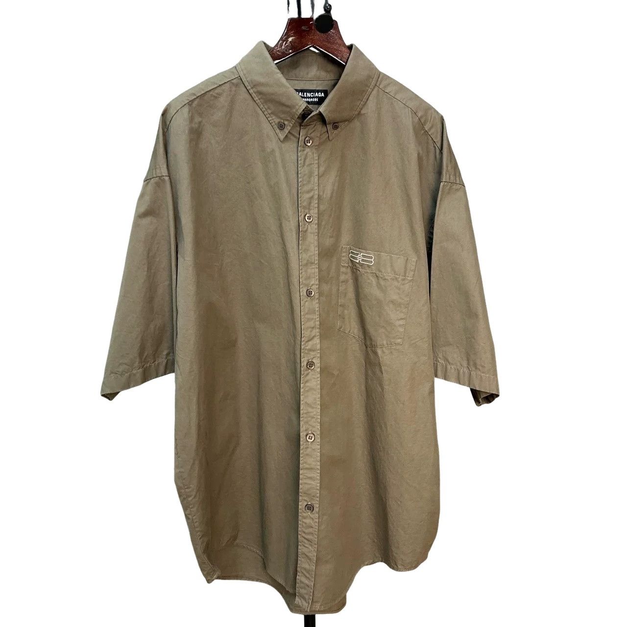 Balenciaga Balenciaga Logo Embroidery Button Up Shirt Size S Size US S / EU 44-46 / 1 - 1 Thumbnail