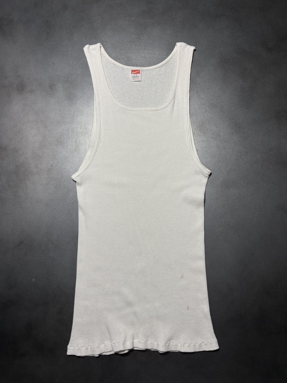 Hanes 1980s Vintage Hanes Tank Top 80s Made in USA Wife Sleeveless Size US M / EU 48-50 / 2 - 1 Thumbnail