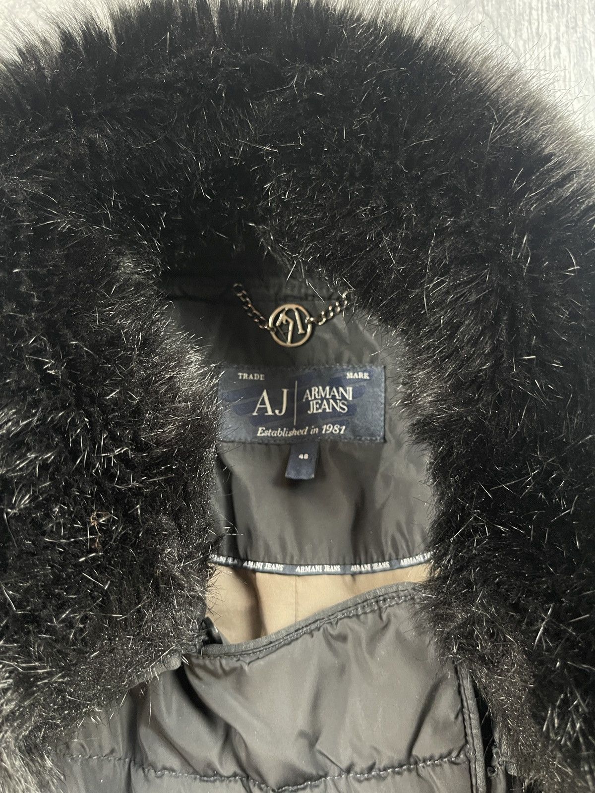 Armani × Japanese Brand × Vintage Armani Jeans Suede Fur Faux Jacket Size XL / US 12-14 / IT 48-50 - 4 Thumbnail