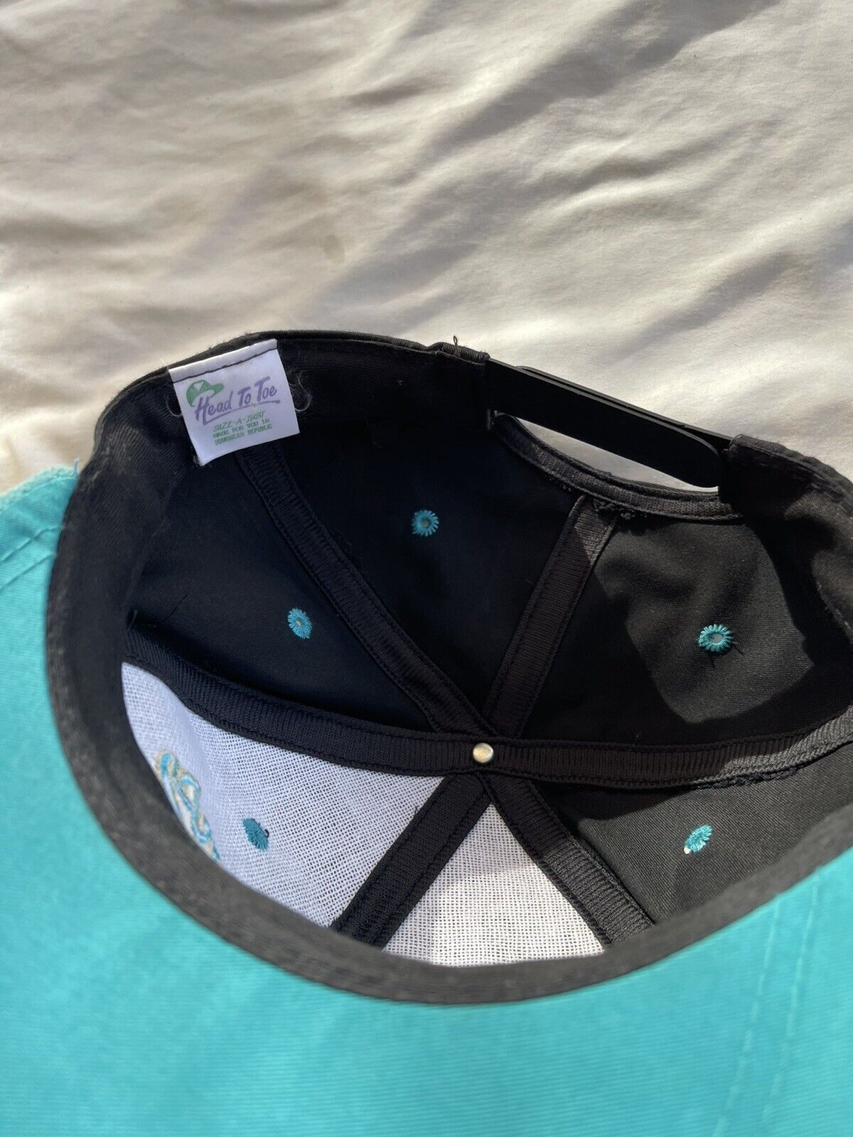 Fruition × Vintage Vintage Caesar’s Casino Las Vegas Hat Black Turquoise 90’s Size ONE SIZE - 8 Thumbnail